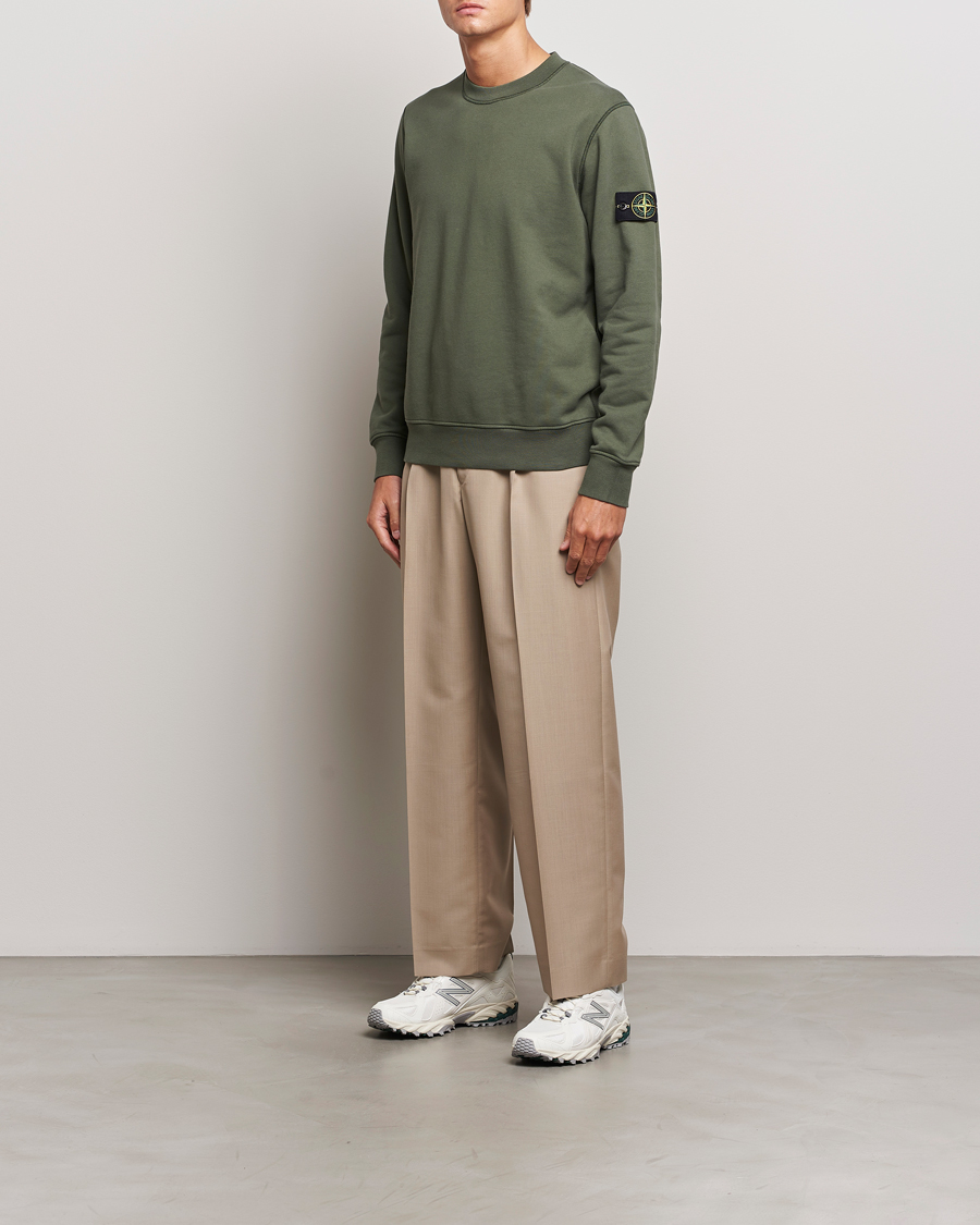 Mies | Puserot | Stone Island | Garment Dyed Fleece Sweatshirt Musk