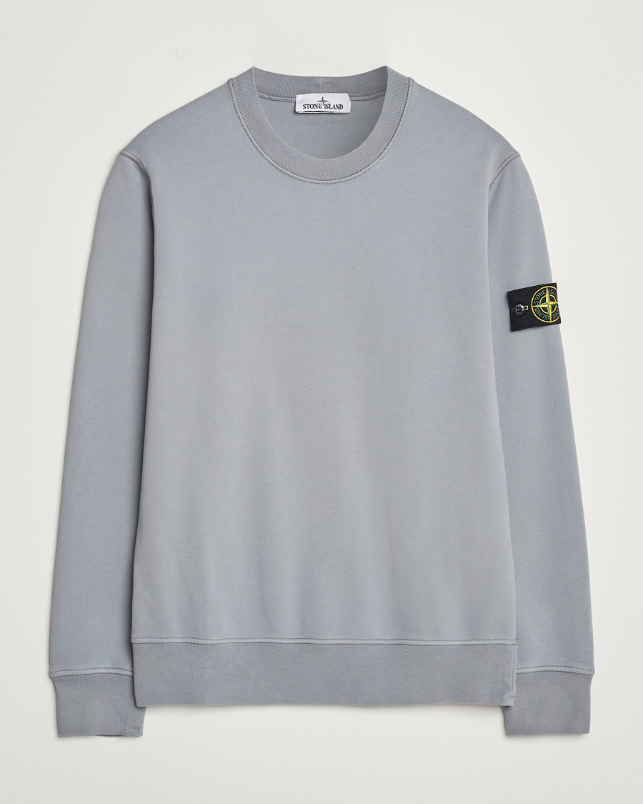 Mies | Puserot | Stone Island | Garment Dyed Fleece Sweatshirt Grey Green