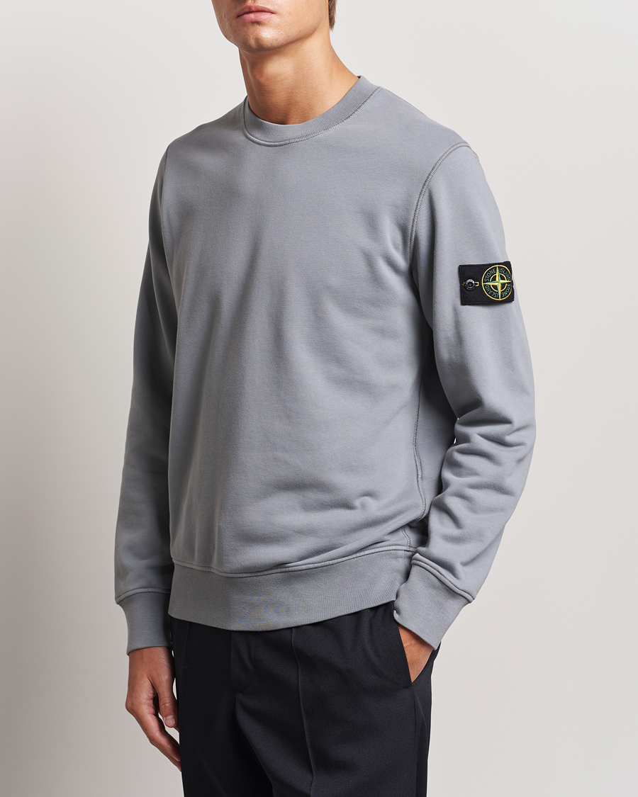 Mies | Puserot | Stone Island | Garment Dyed Fleece Sweatshirt Grey Green