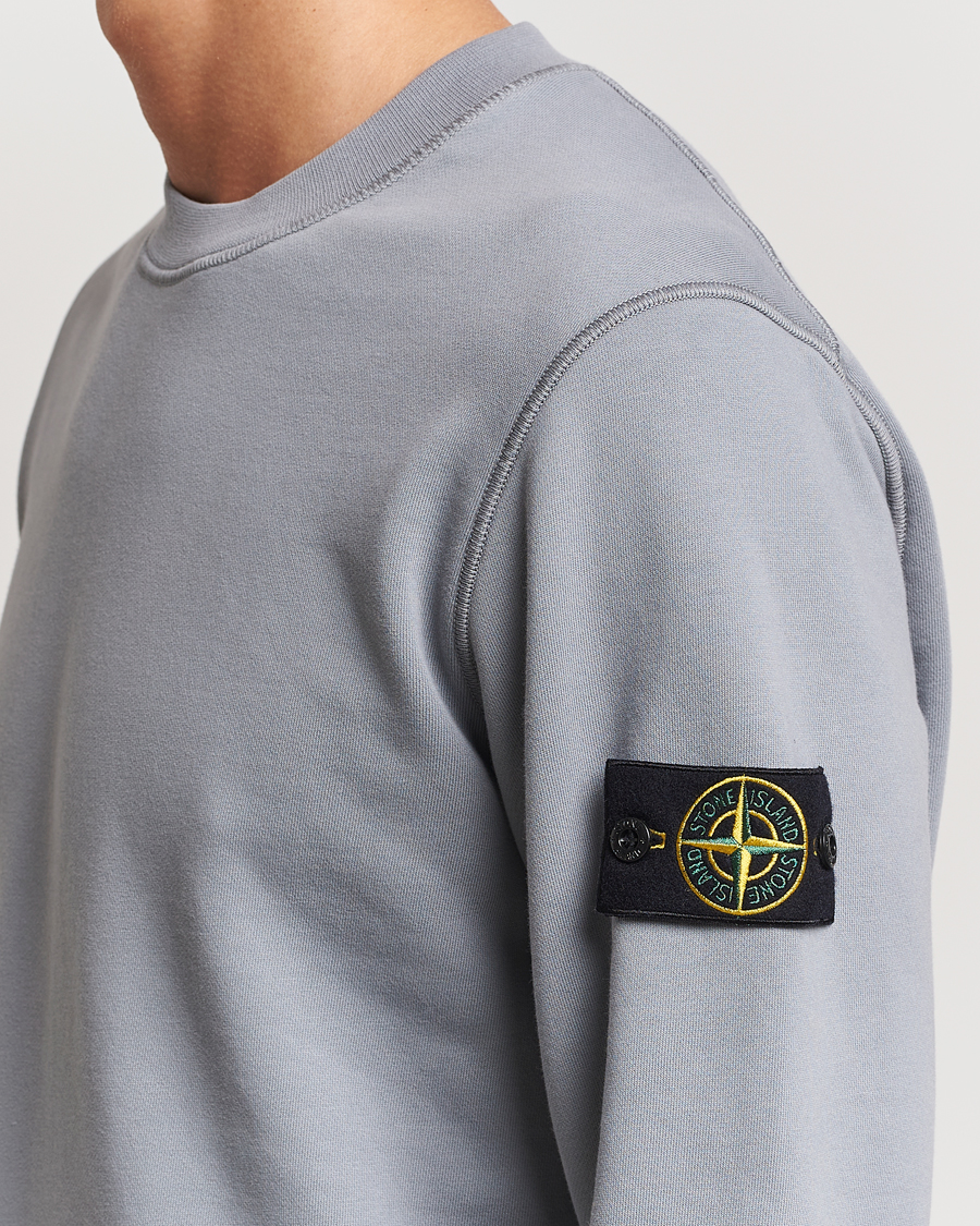 Mies | Puserot | Stone Island | Garment Dyed Fleece Sweatshirt Grey Green