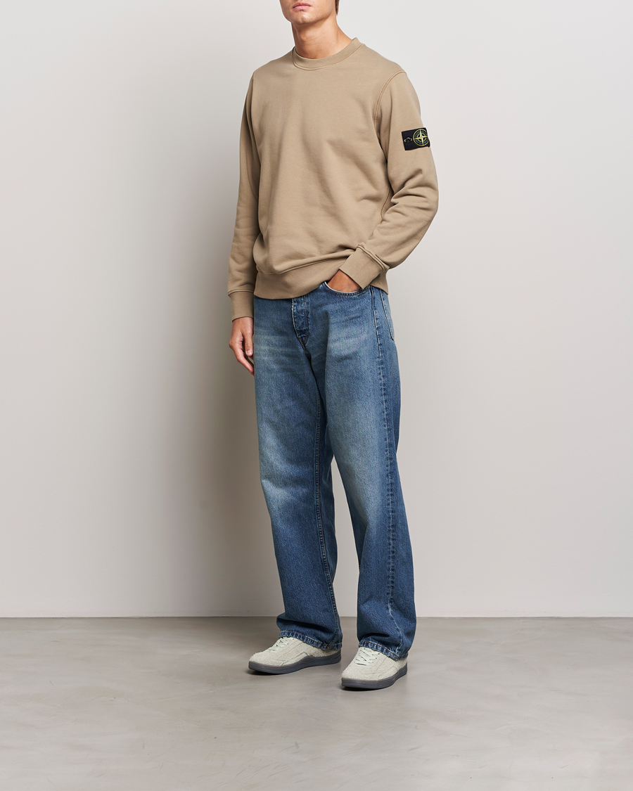Mies | Puserot | Stone Island | Garment Dyed Fleece Sweatshirt Biscuit