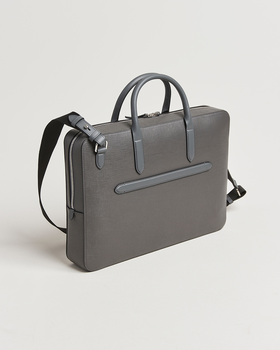 Mies | Smythson Panama Lightweight Briefcase Storm Grey | Smythson | Panama Lightweight Briefcase Storm Grey
