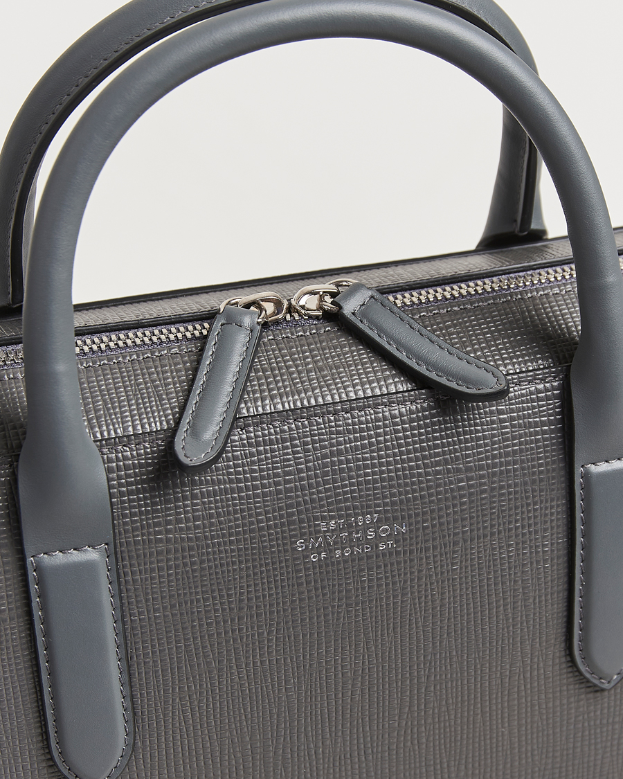 Mies | Smythson Panama Lightweight Briefcase Storm Grey | Smythson | Panama Lightweight Briefcase Storm Grey