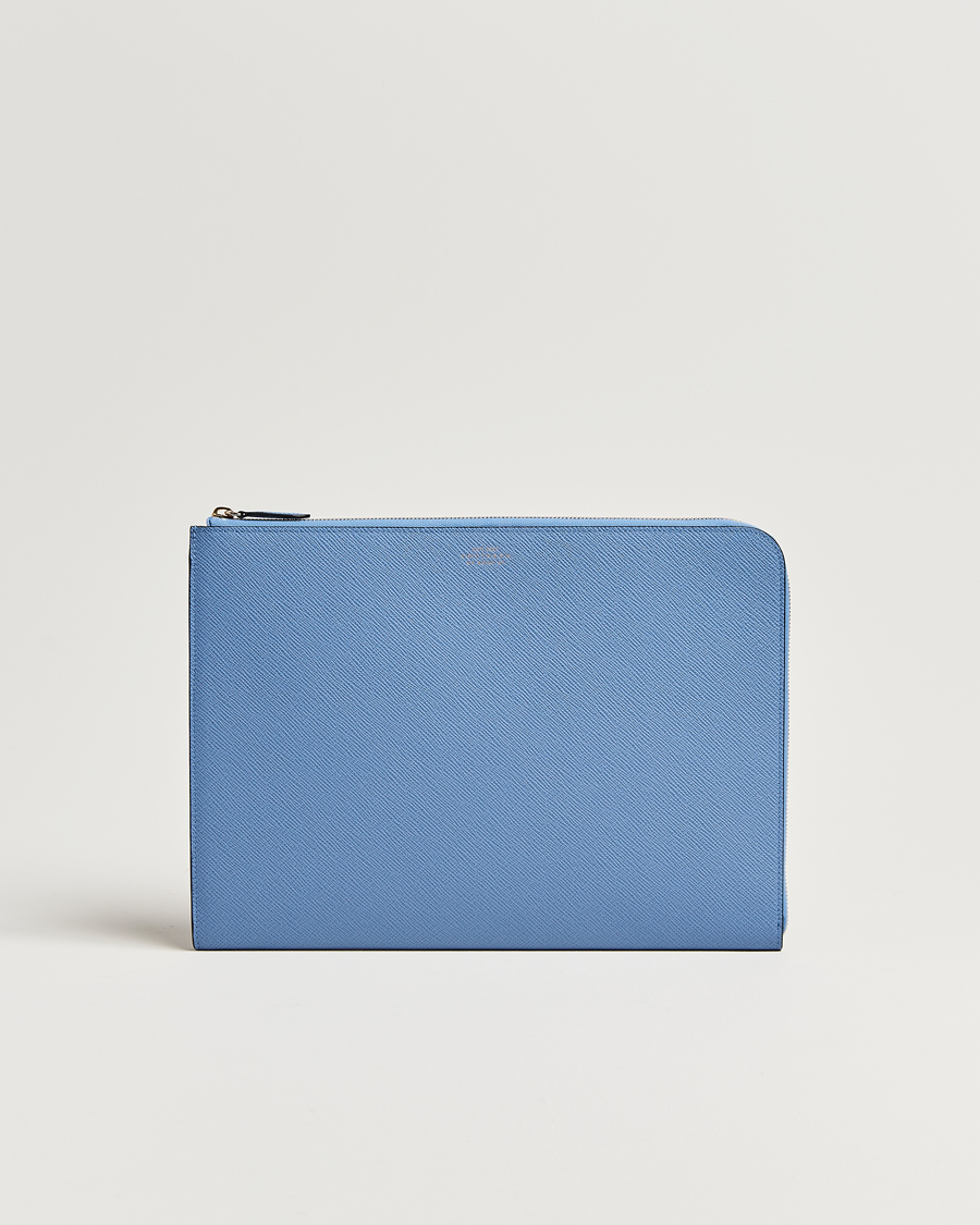 Mies | Smythson Panama Small Laptop Case Nile Blue | Smythson | Panama Small Laptop Case Nile Blue