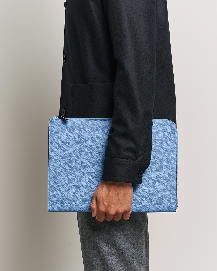 Mies | Smythson Panama Small Laptop Case Nile Blue | Smythson | Panama Small Laptop Case Nile Blue