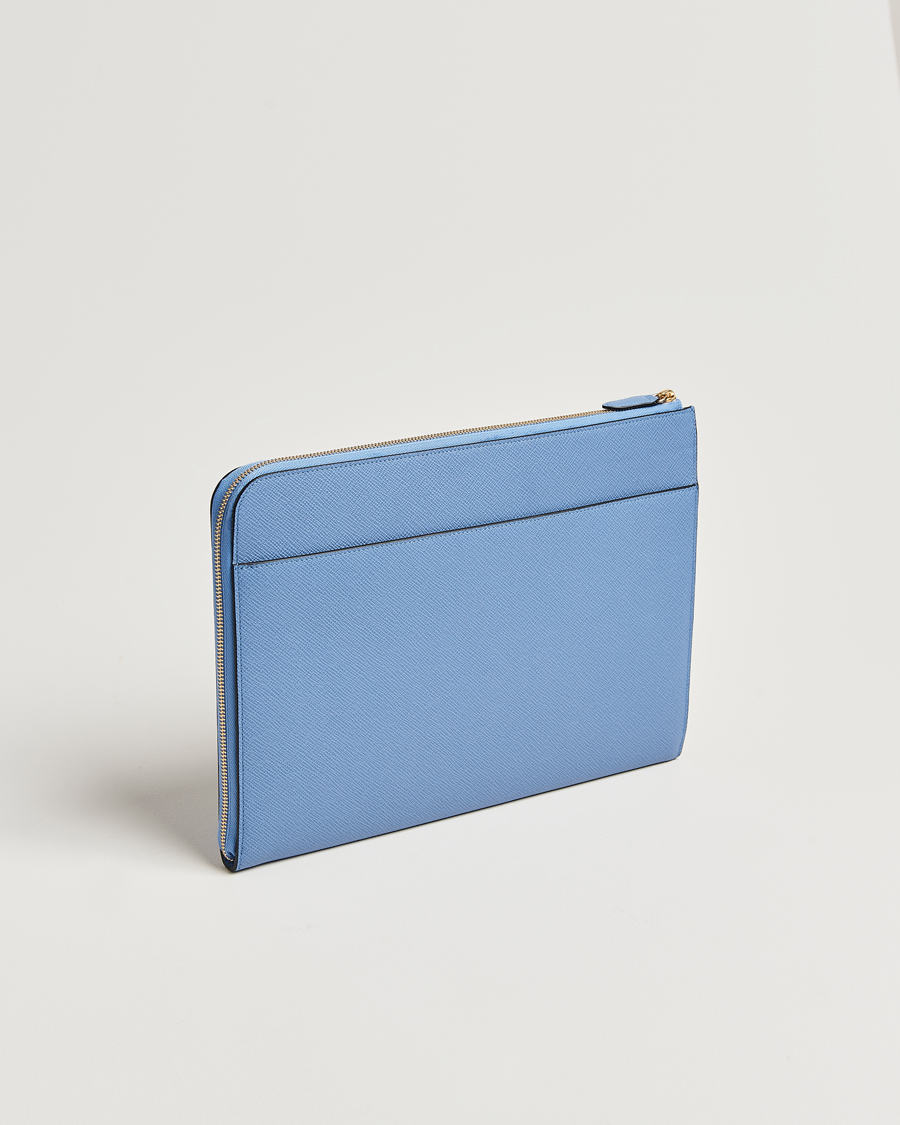 Mies | Smythson Panama Small Laptop Case Nile Blue | Smythson | Panama Small Laptop Case Nile Blue