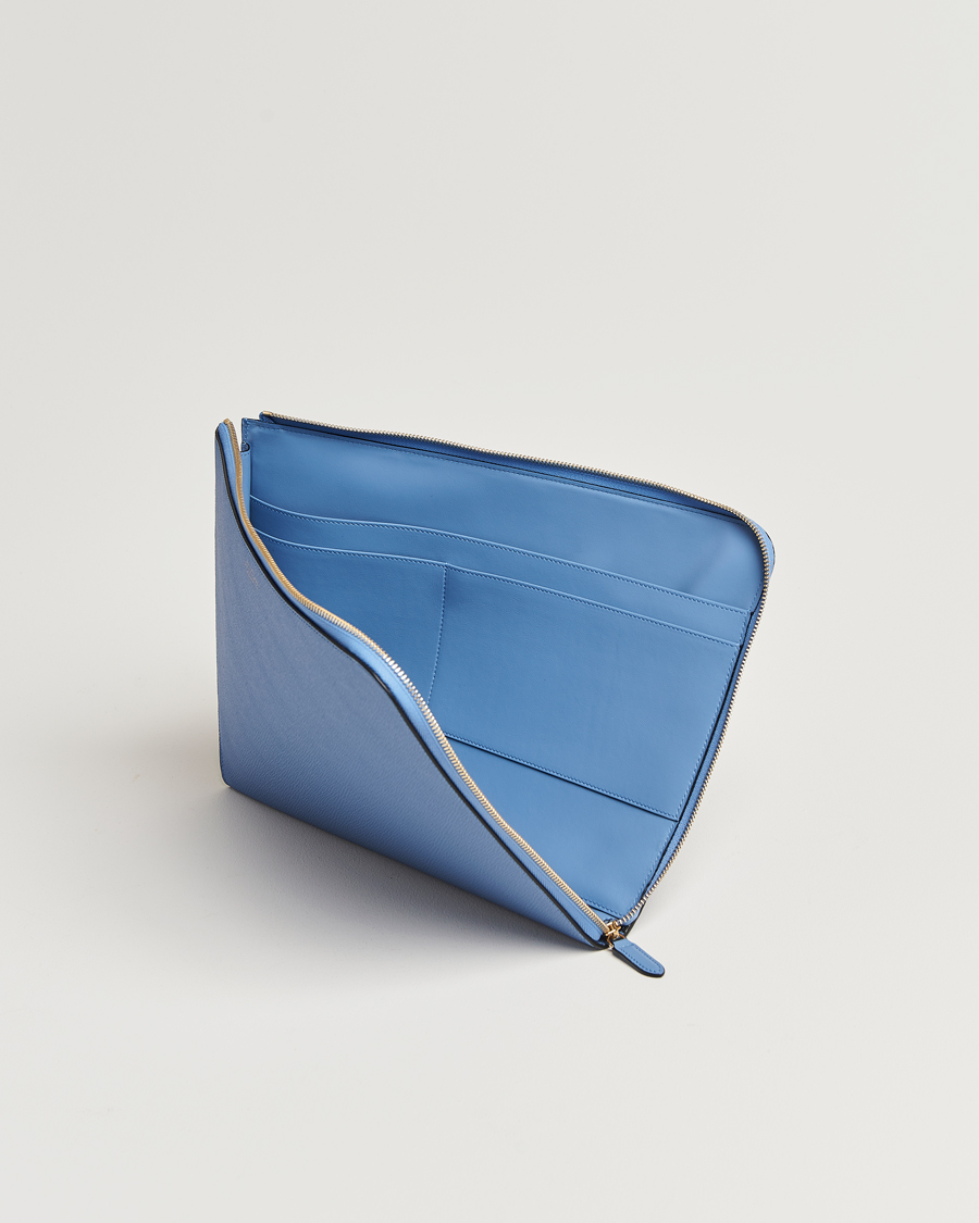 Mies | Smythson Panama Small Laptop Case Nile Blue | Smythson | Panama Small Laptop Case Nile Blue