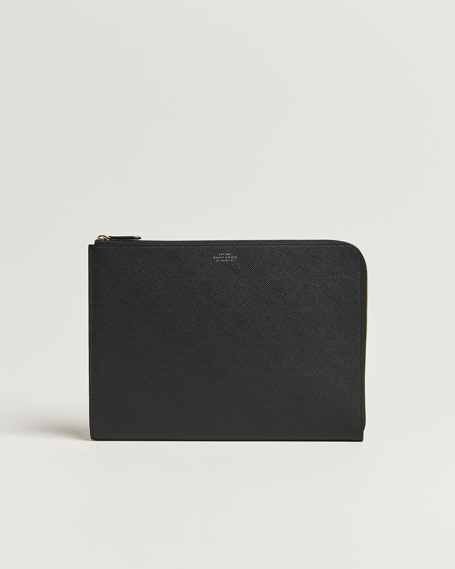 Mies | Laukut | Smythson | Panama Small Laptop Case Black