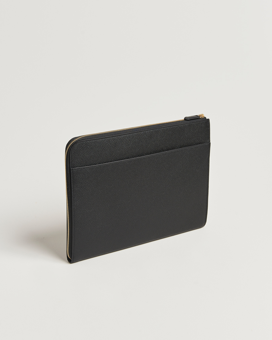 Mies | Laukut | Smythson | Panama Small Laptop Case Black