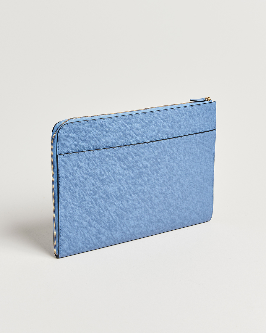 Mies | Laukut | Smythson | Panama Large Laptop Case Nile Blue