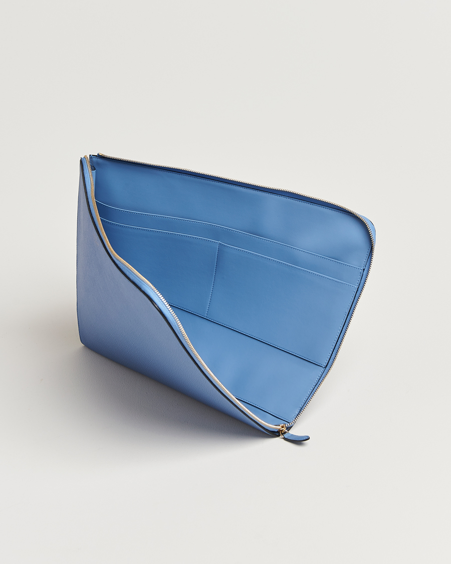 Mies | Laukut | Smythson | Panama Large Laptop Case Nile Blue