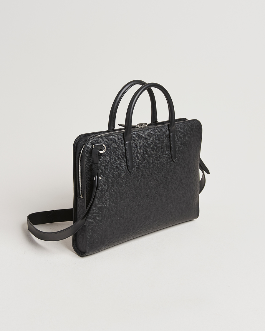 Mies | Laukut | Smythson | Ludlow Ultra Slim Brefcase With Zip Front Black