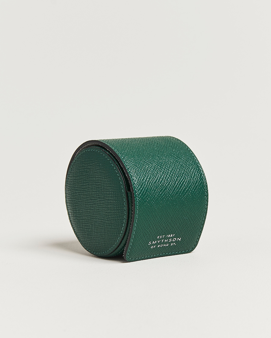 Mies | Joululahjavinkit | Smythson | Panama Single Watch Roll Forrest Green