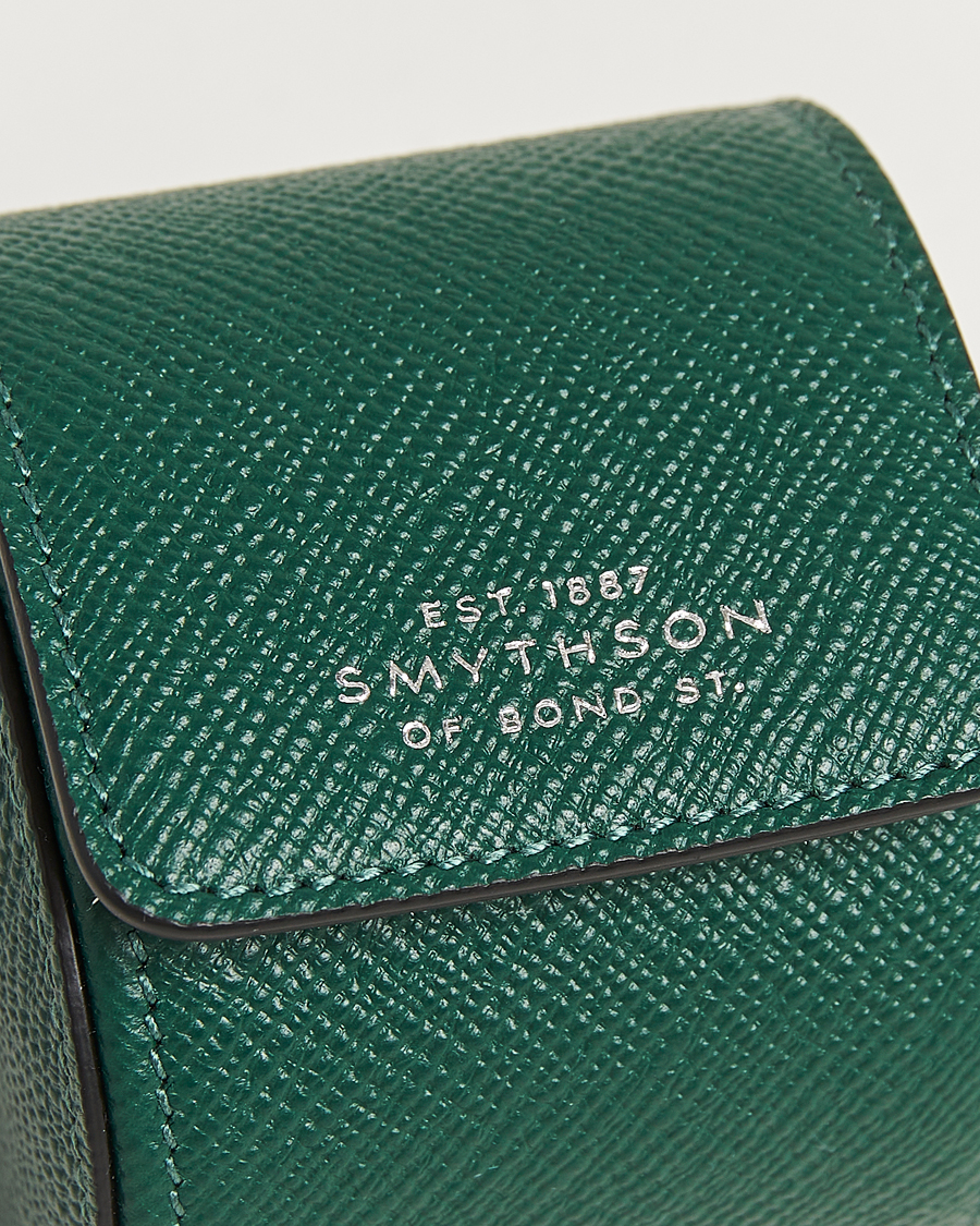 Mies | Joululahjavinkit | Smythson | Panama Single Watch Roll Forrest Green