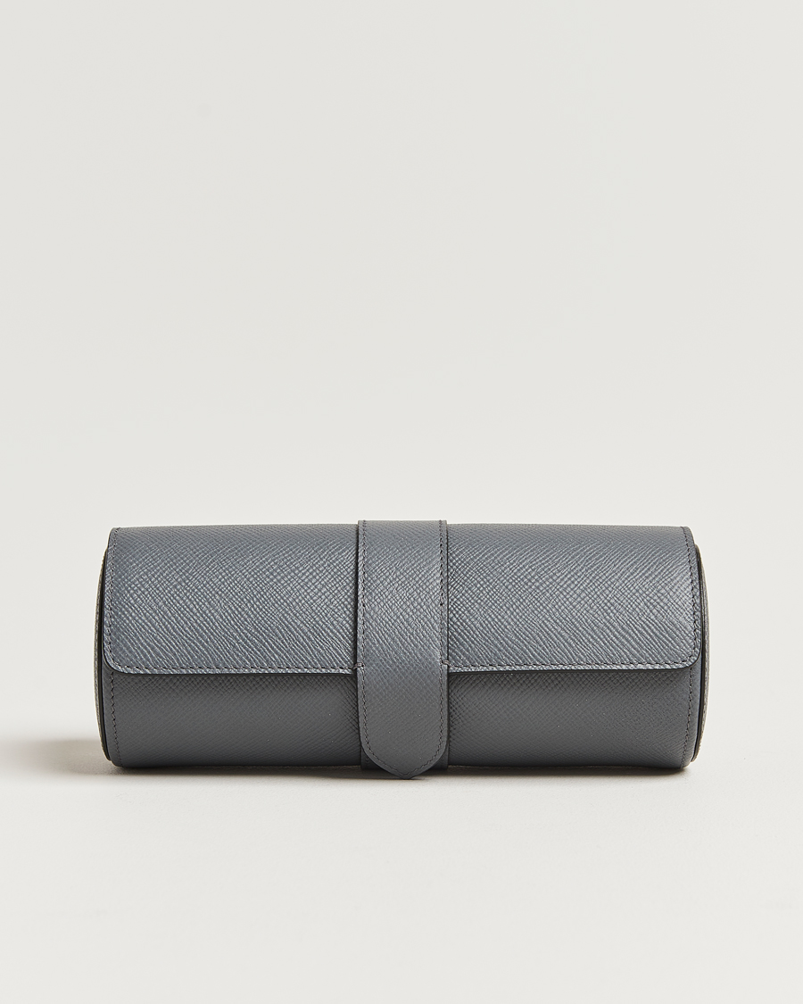 Mies | Joululahjavinkit | Smythson | Panama Watch Roll Storm Grey