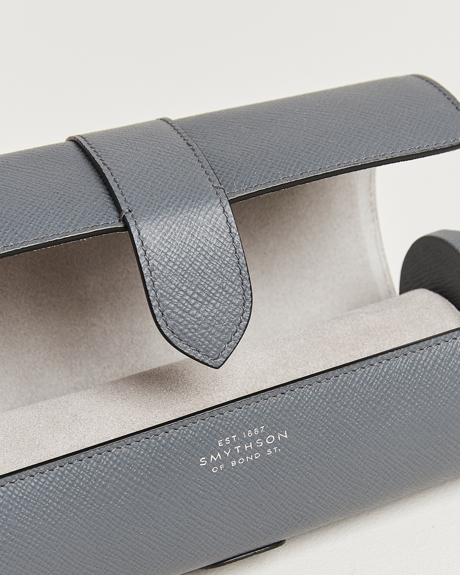 Mies | Joululahjavinkit | Smythson | Panama Watch Roll Storm Grey