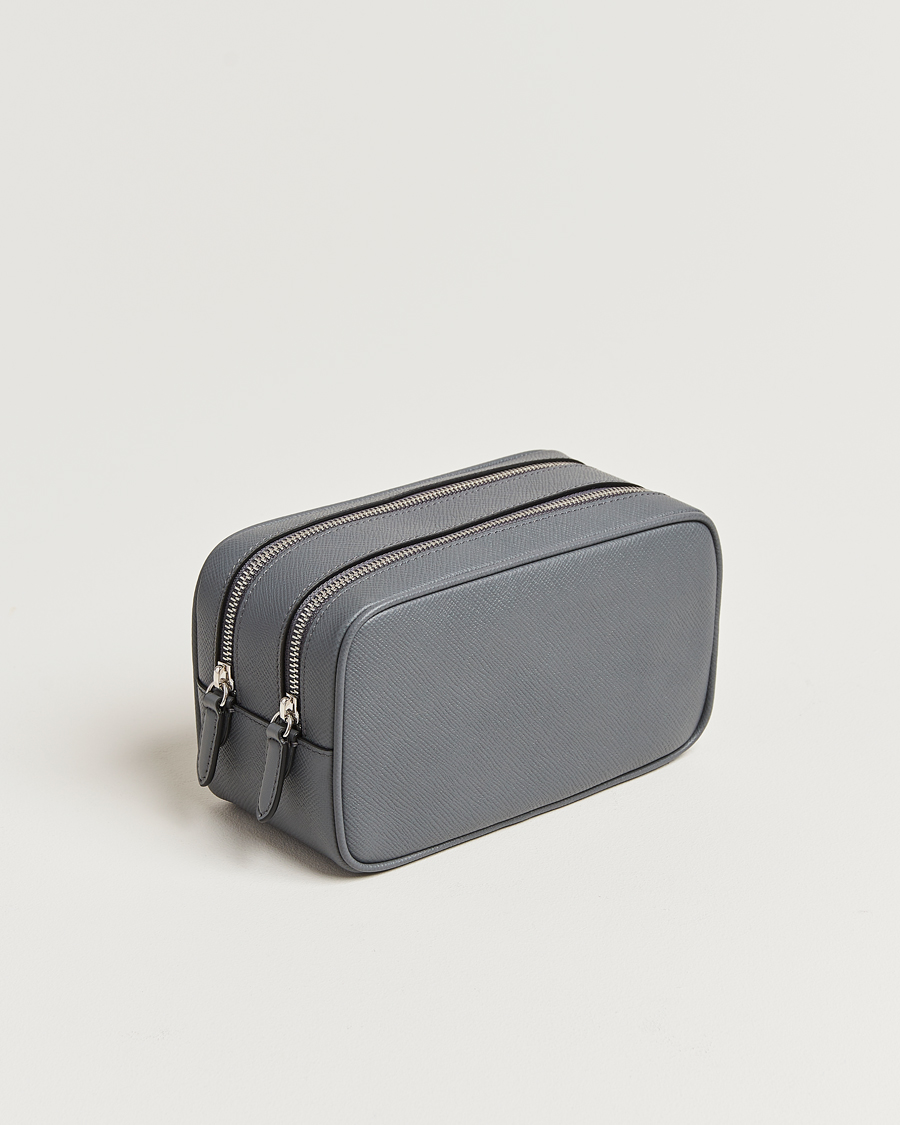 Mies | Smythson Panama Double Zip Washbag Storm Grey | Smythson | Panama Double Zip Washbag Storm Grey