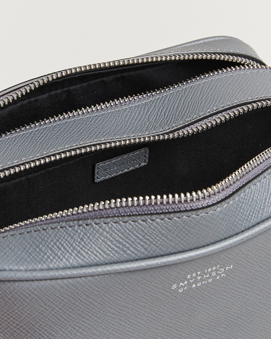 Mies | Smythson Panama Double Zip Washbag Storm Grey | Smythson | Panama Double Zip Washbag Storm Grey