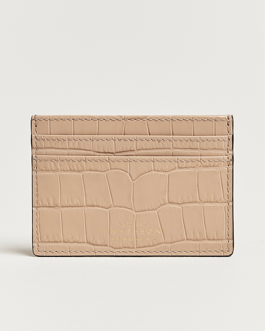 Mies | Smythson Mara Flat Cardholder Sandstone | Smythson | Mara Flat Cardholder Sandstone