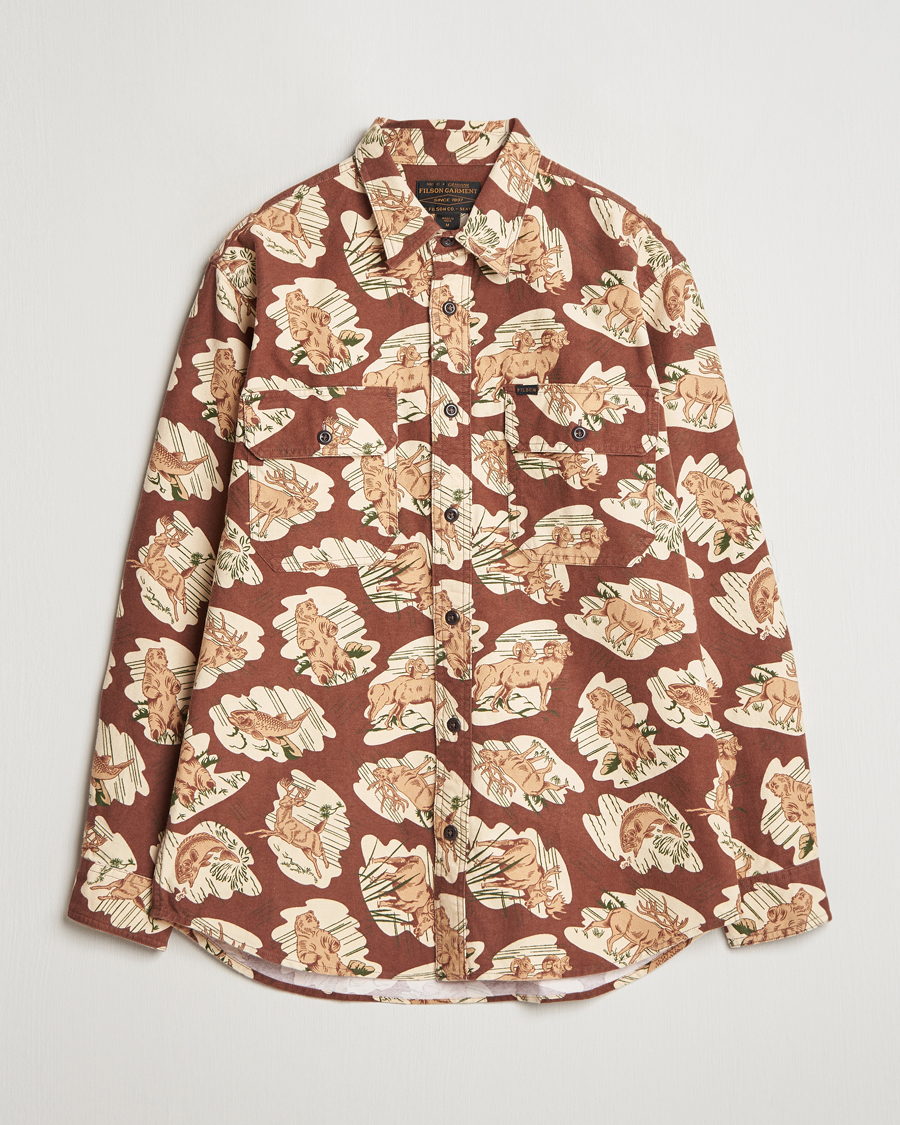 Mies | Kauluspaidat | Filson | Field Flannel Shirt Sorrel Horse/Wildlife