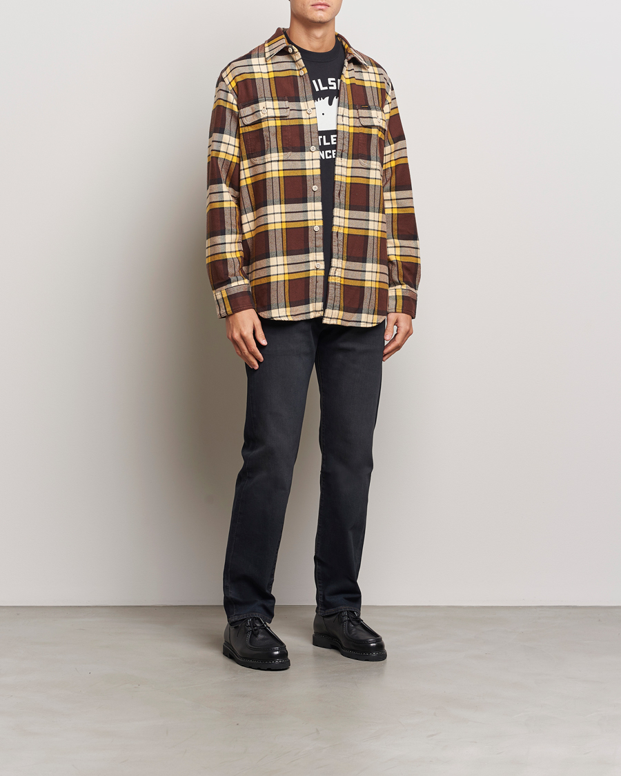 Mies | Kauluspaidat | Filson | Vintage Flannel Work Shirt Brown/Yellow