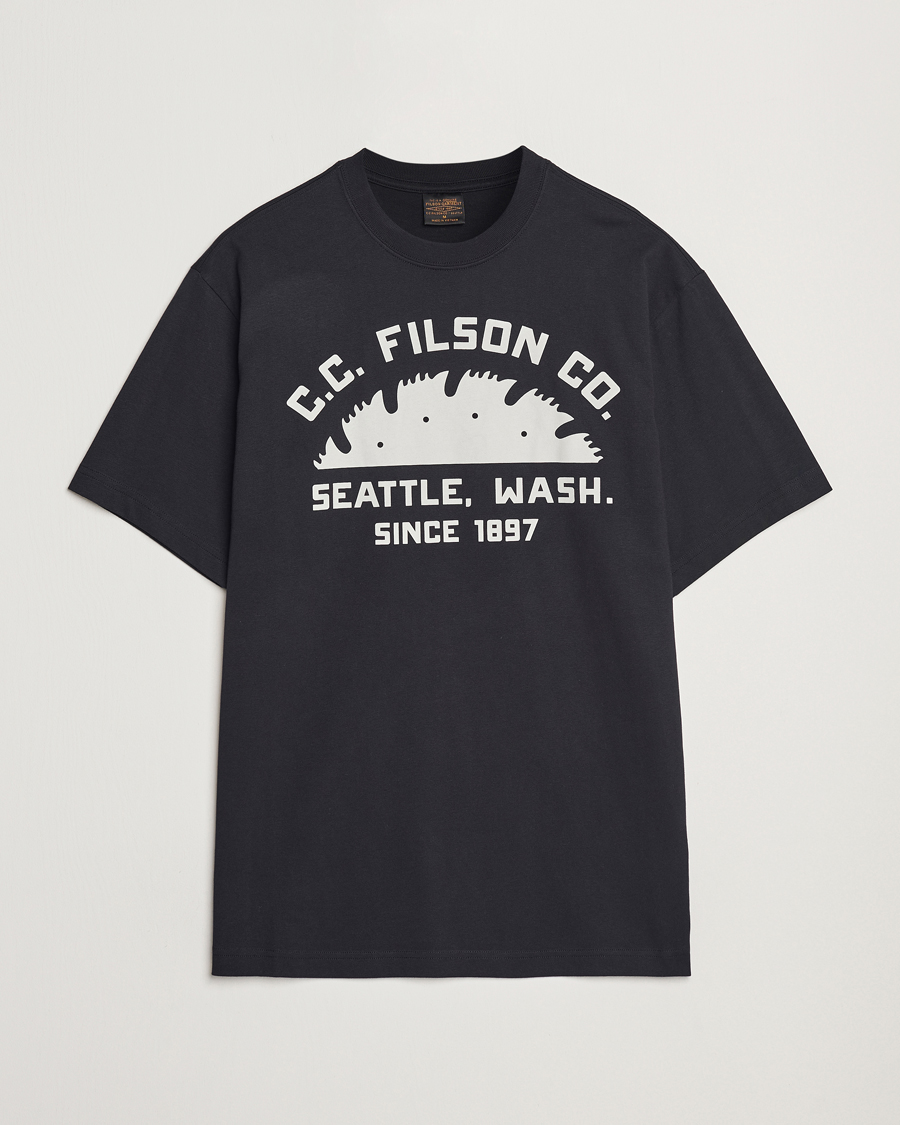 Mies | T-paidat | Filson | Printed Cotton T-Shirt Black