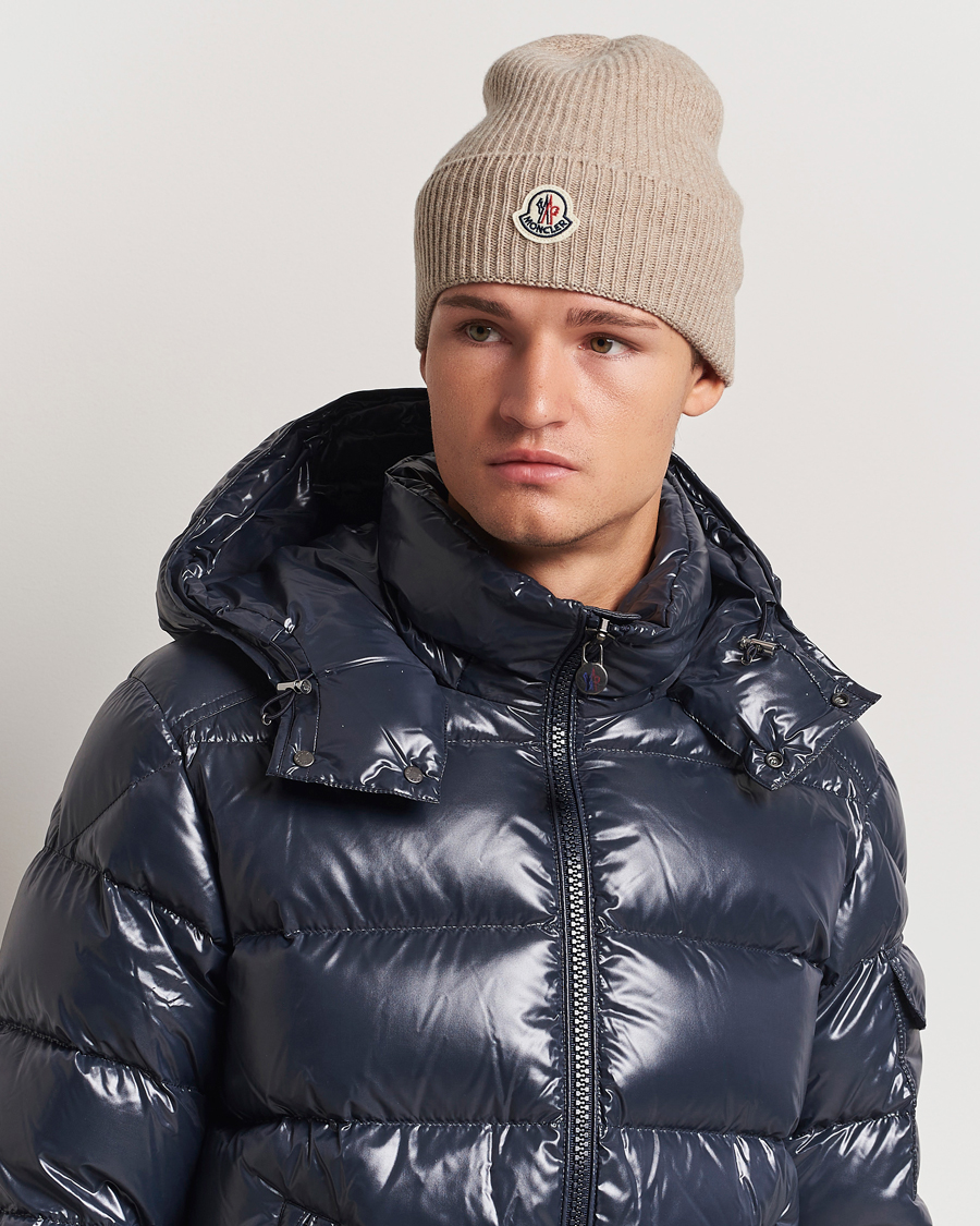 Mies | Moncler Cashmere Beanie Beige | Moncler | Cashmere Beanie Beige