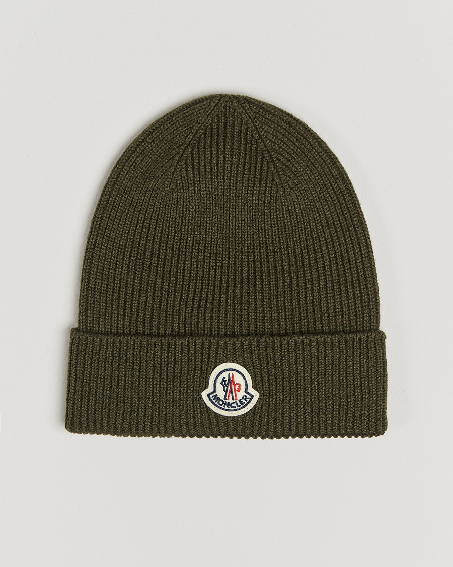Mies | Moncler Rib Wool Beanie Military | Moncler | Rib Wool Beanie Military