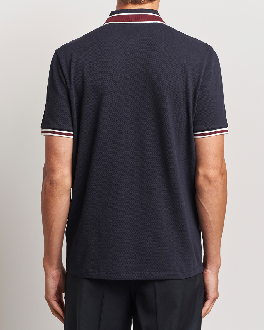 Mies | Pikeet | Moncler | Double Contrast Collar Polo Navy