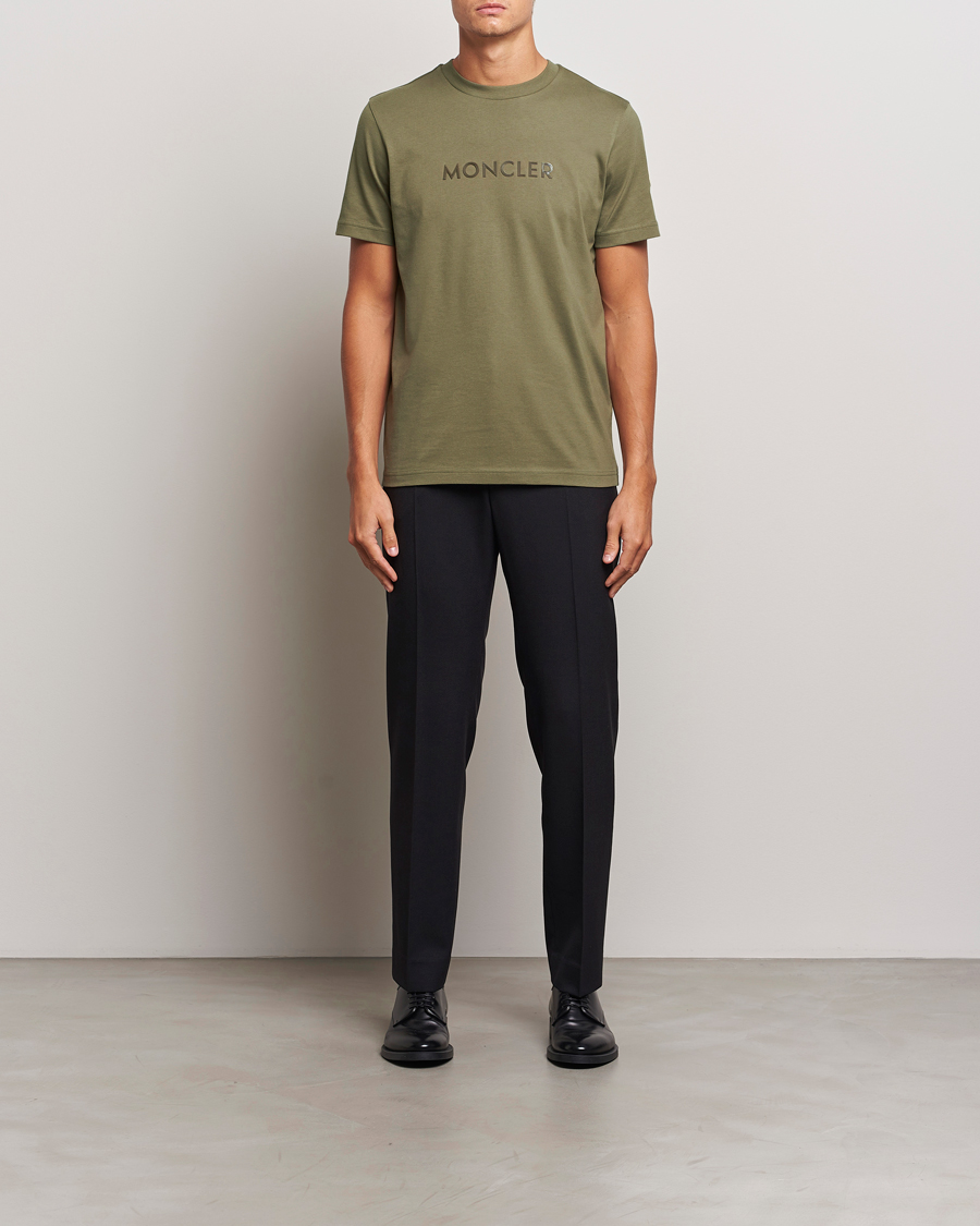 Mies | T-paidat | Moncler | Lettering T-Shirt Military