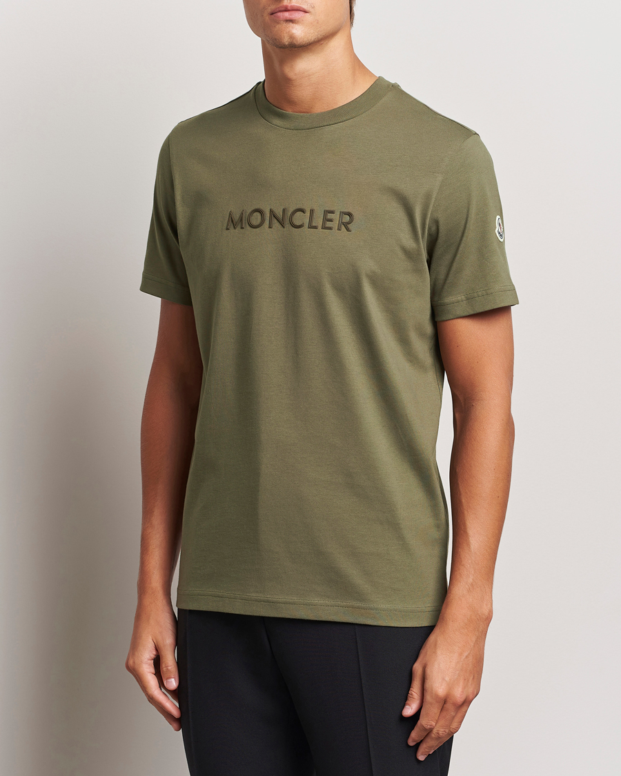 Mies | T-paidat | Moncler | Lettering T-Shirt Military
