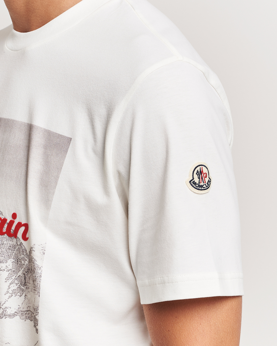 Mies | T-paidat | Moncler | Mountain Lovers T-Shirt White