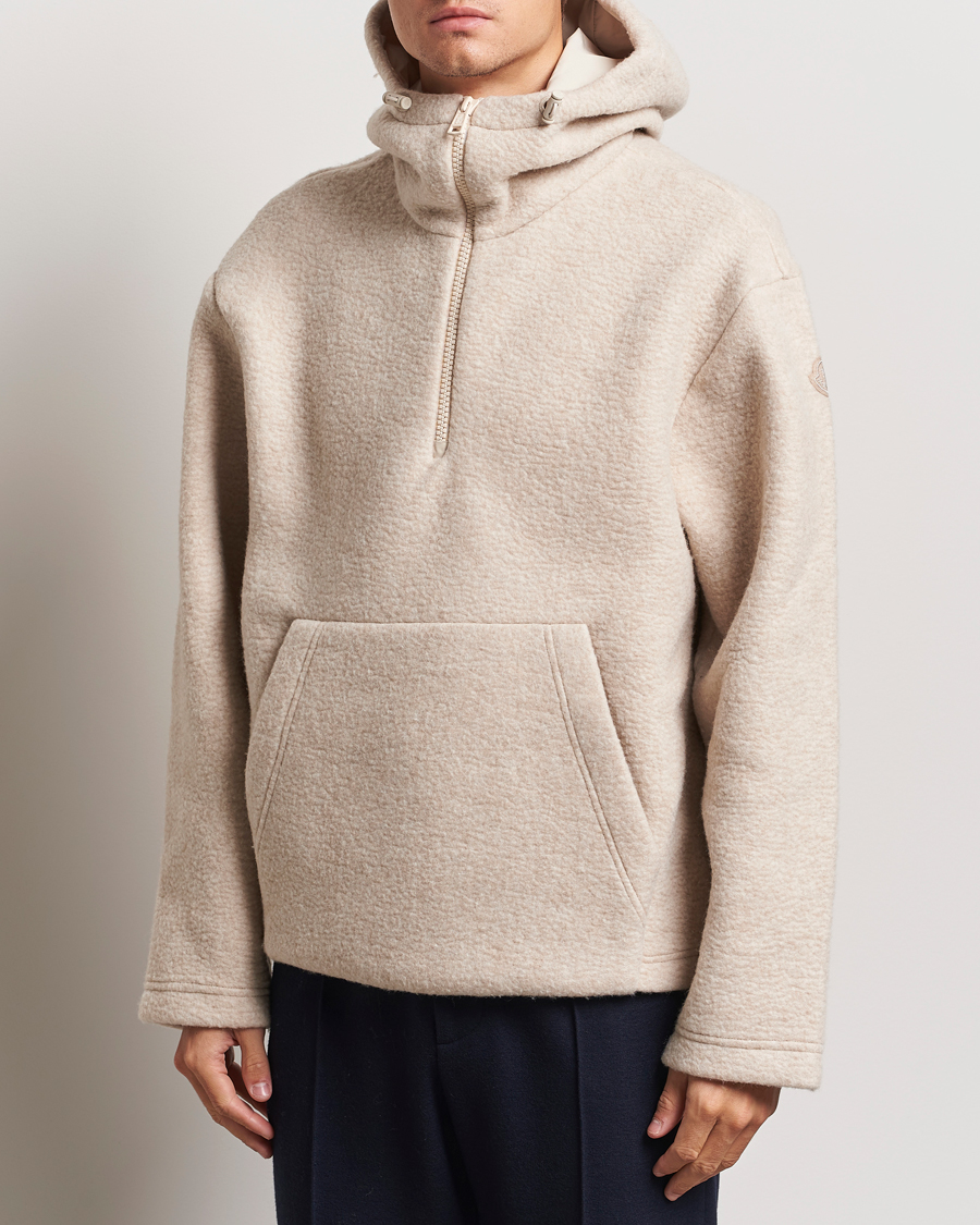 Mies | Puserot | Moncler | Half Zip Hoodie Beige