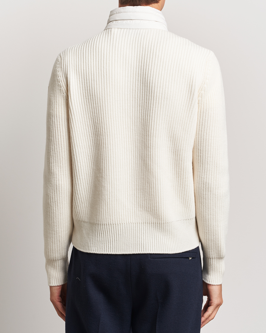 Mies | Takit | Moncler | Padded Zip Cardigan Off White