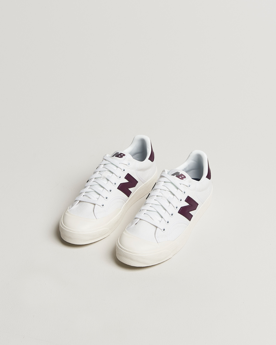 Mies | New Balance B100 Sneakers White/Burgundy | New Balance | B100 Sneakers White/Burgundy