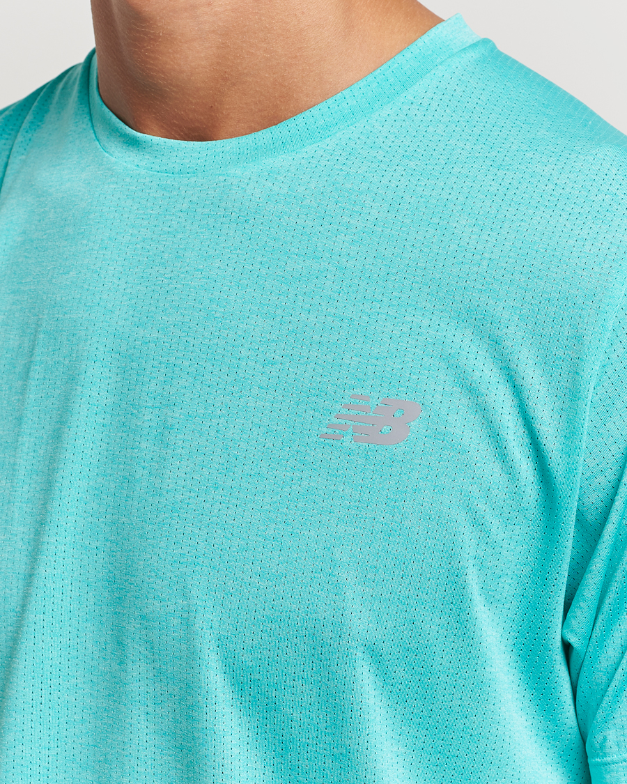 Mies | T-paidat | New Balance Running | Athletics Run T-Shirt Cyber Jade