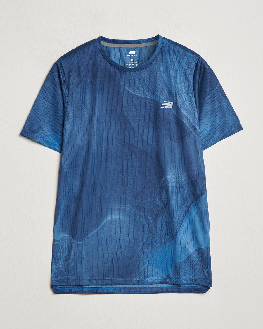 Mies | T-paidat | New Balance Running | Athletics Run T-Shirt Blue Agate