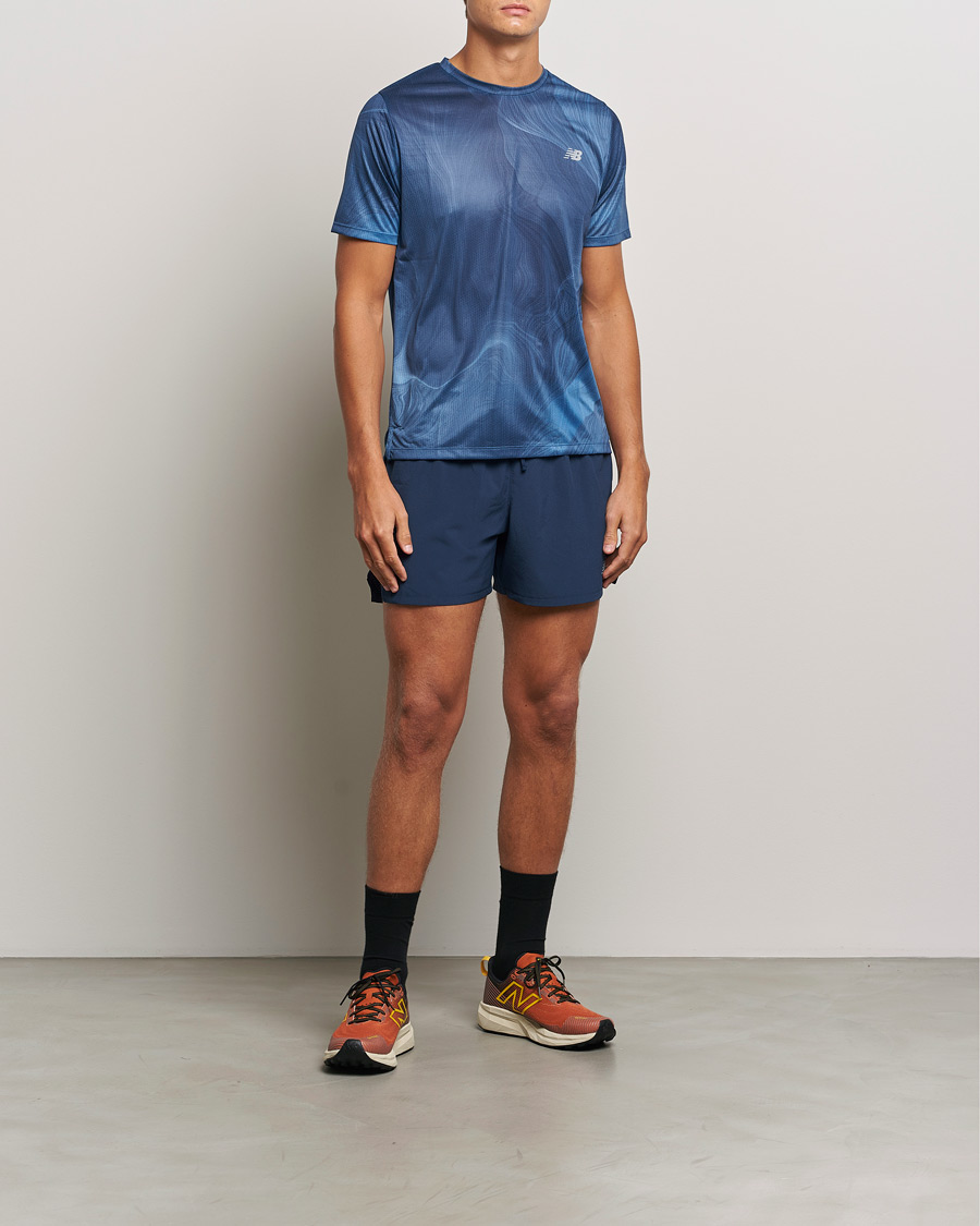 Mies | Shortsit | New Balance Running | Athletics 5 Run Shorts Navy