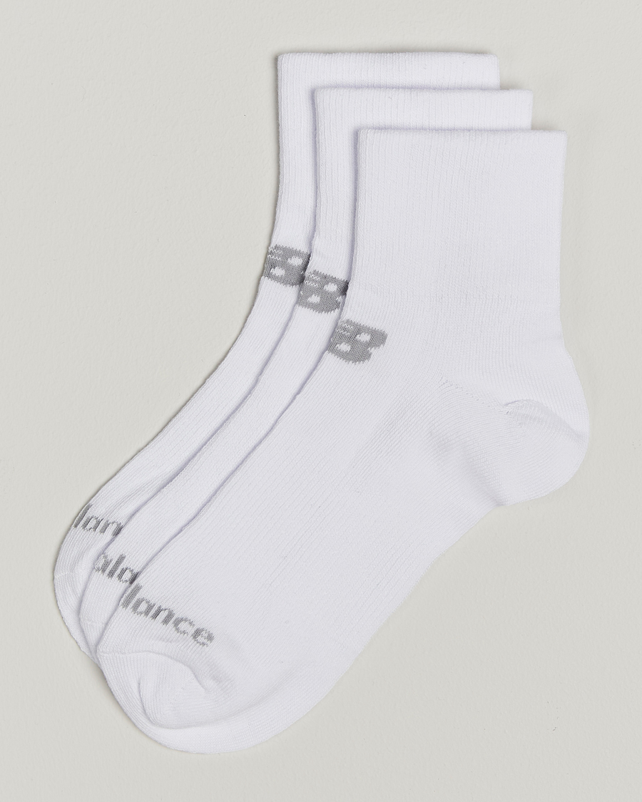 Mies | New Balance Running 3-Pack Performance Cotton Socks White | New Balance Running | 3-Pack Performance Cotton Socks White
