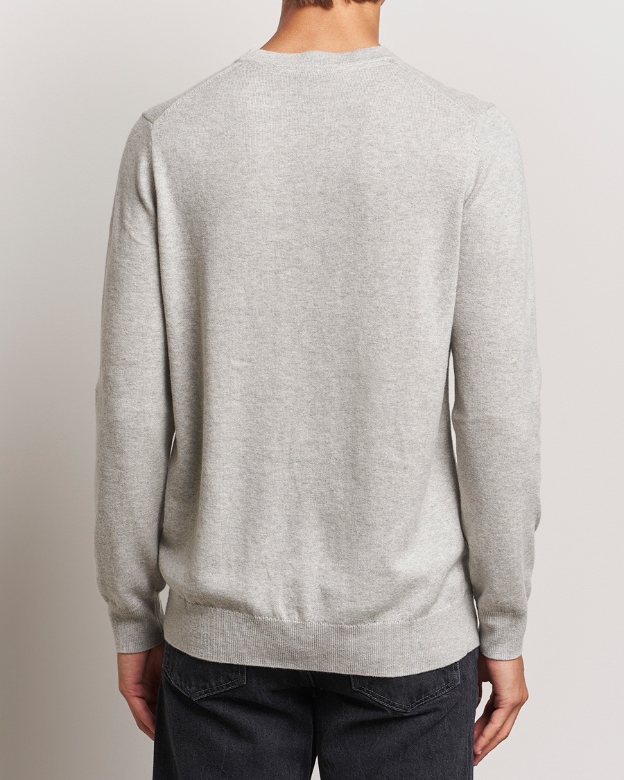 Mies | Puserot | Lyle & Scott | Cotton/Merino Crew Neck Jumper Light Grey Marl