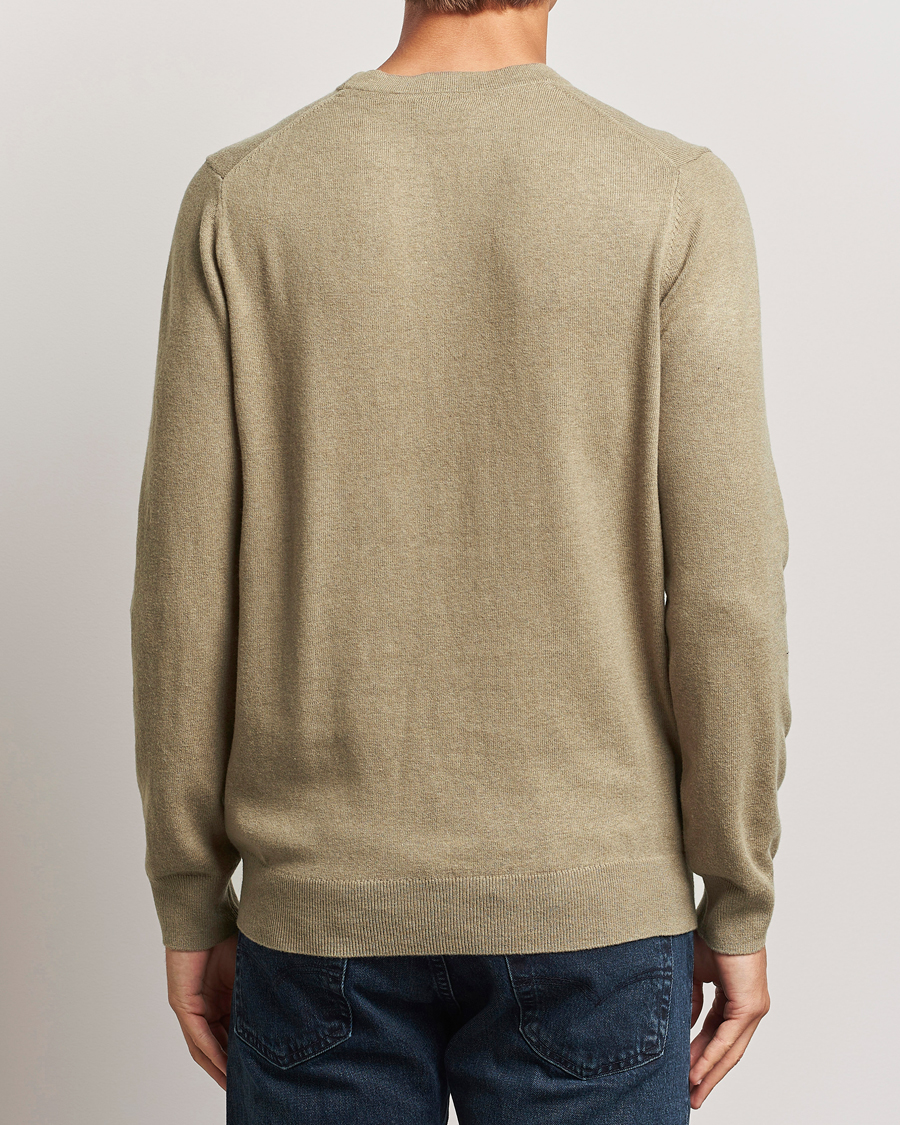 Mies | Puserot | Lyle & Scott | Cotton/Merino Crew Neck Jumper Sage Uniform