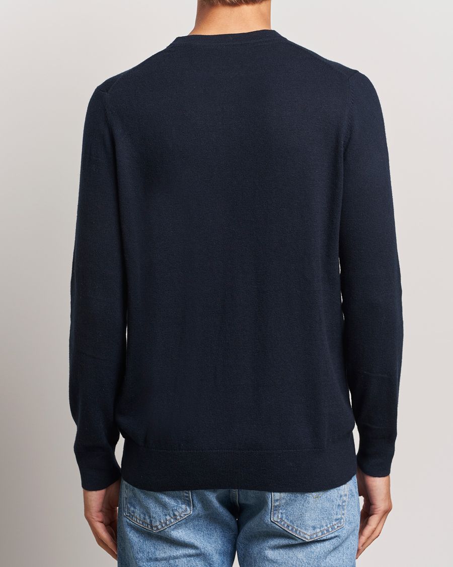 Mies | Puserot | Lyle & Scott | Cotton/Merino Crew Neck Jumper Dark Navy