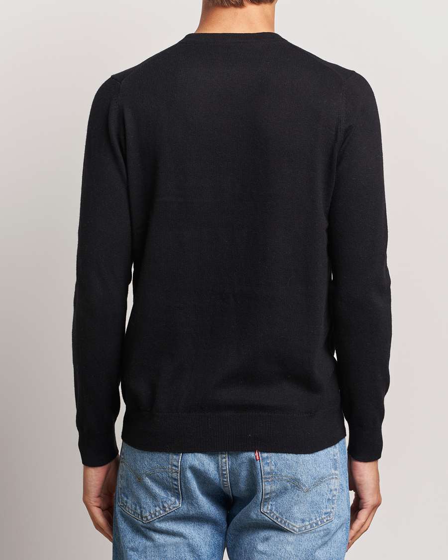 Mies | Puserot | Lyle & Scott | Cotton/Merino Crew Neck Jumper Jet Black