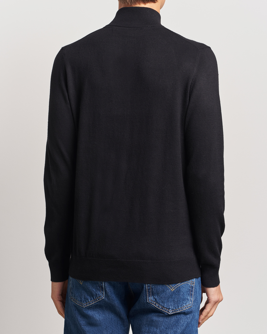 Mies | Puserot | Lyle & Scott | Cotton/Merino Half Zip Jet Black