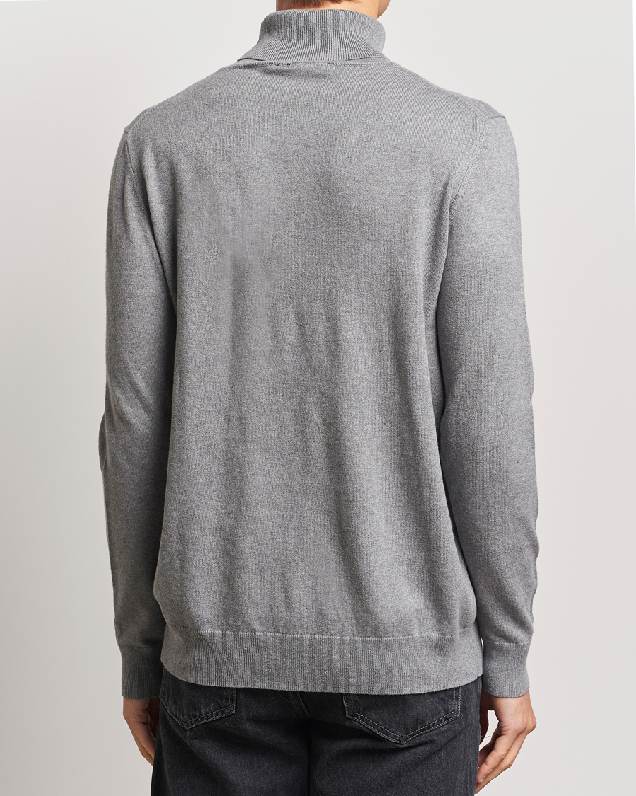 Mies | Puserot | Lyle & Scott | Cotton/Merino Turtleneck Mid Grey Marl