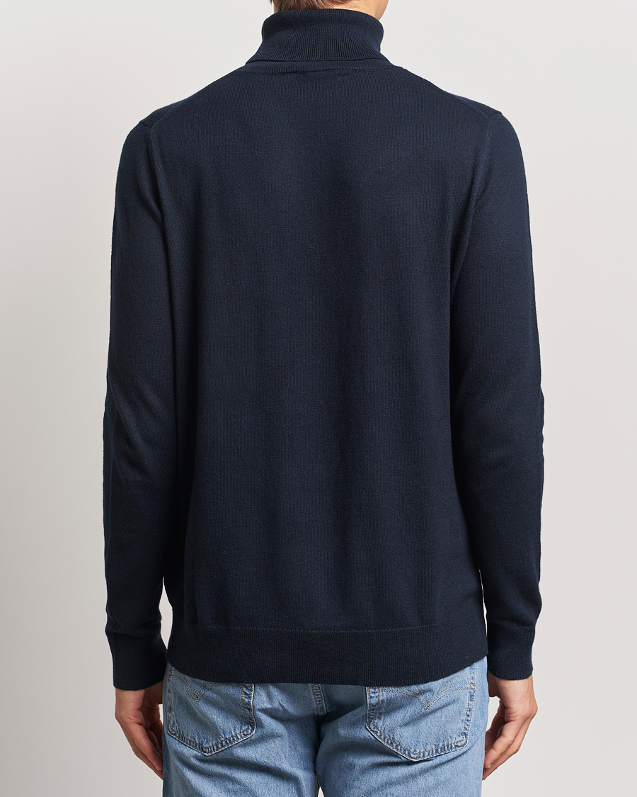 Mies | Puserot | Lyle & Scott | Cotton/Merino Turtleneck Dark Navy