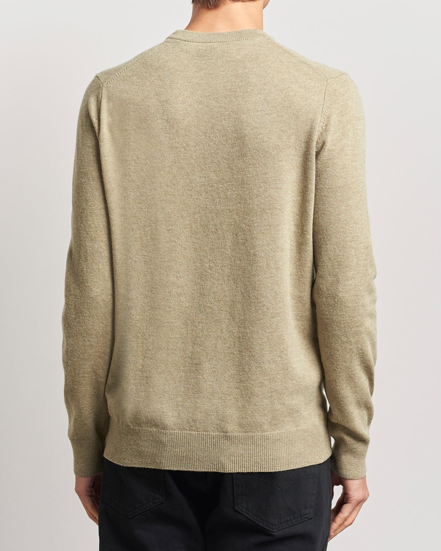 Mies | Puserot | Lyle & Scott | Lambswool Crew Neck Pullover Sage Uniform Marl