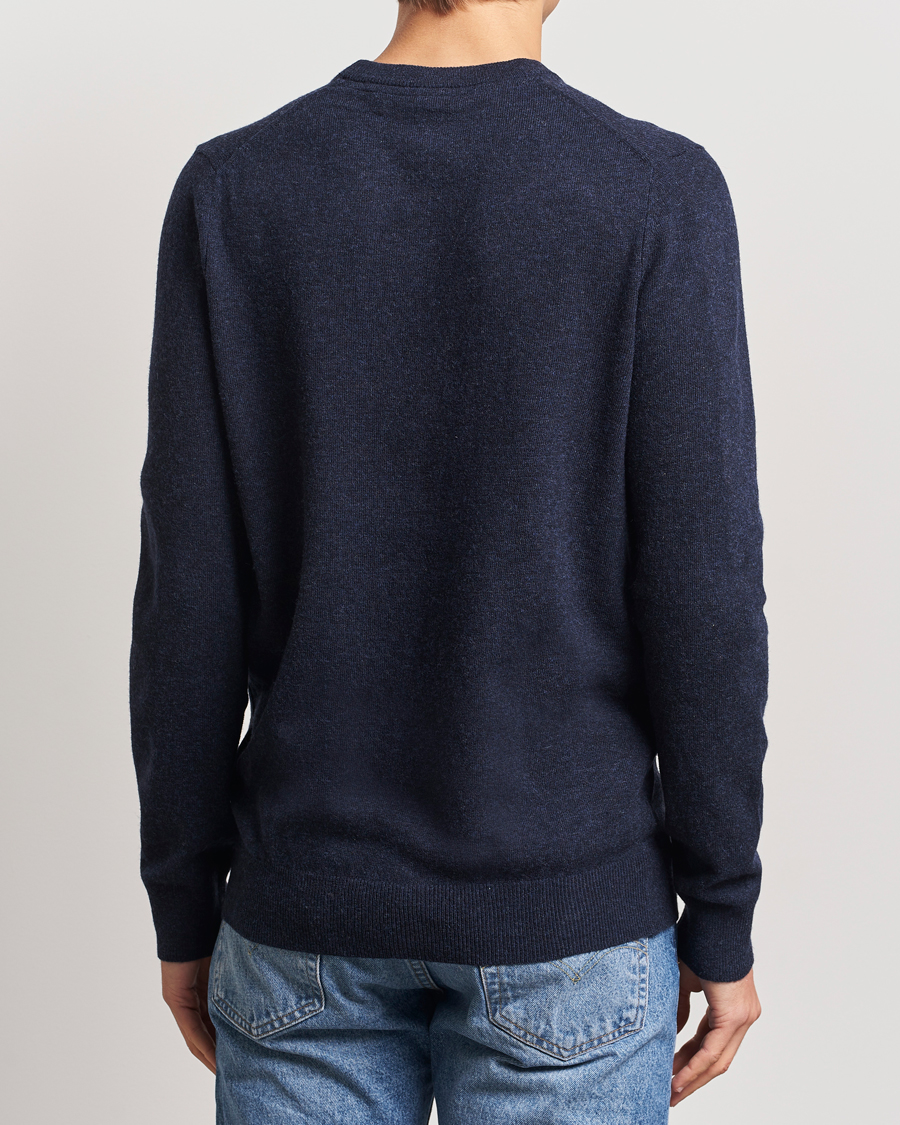Mies | Puserot | Lyle & Scott | Lambswool Crew Neck Pullover Dark Navy Marl