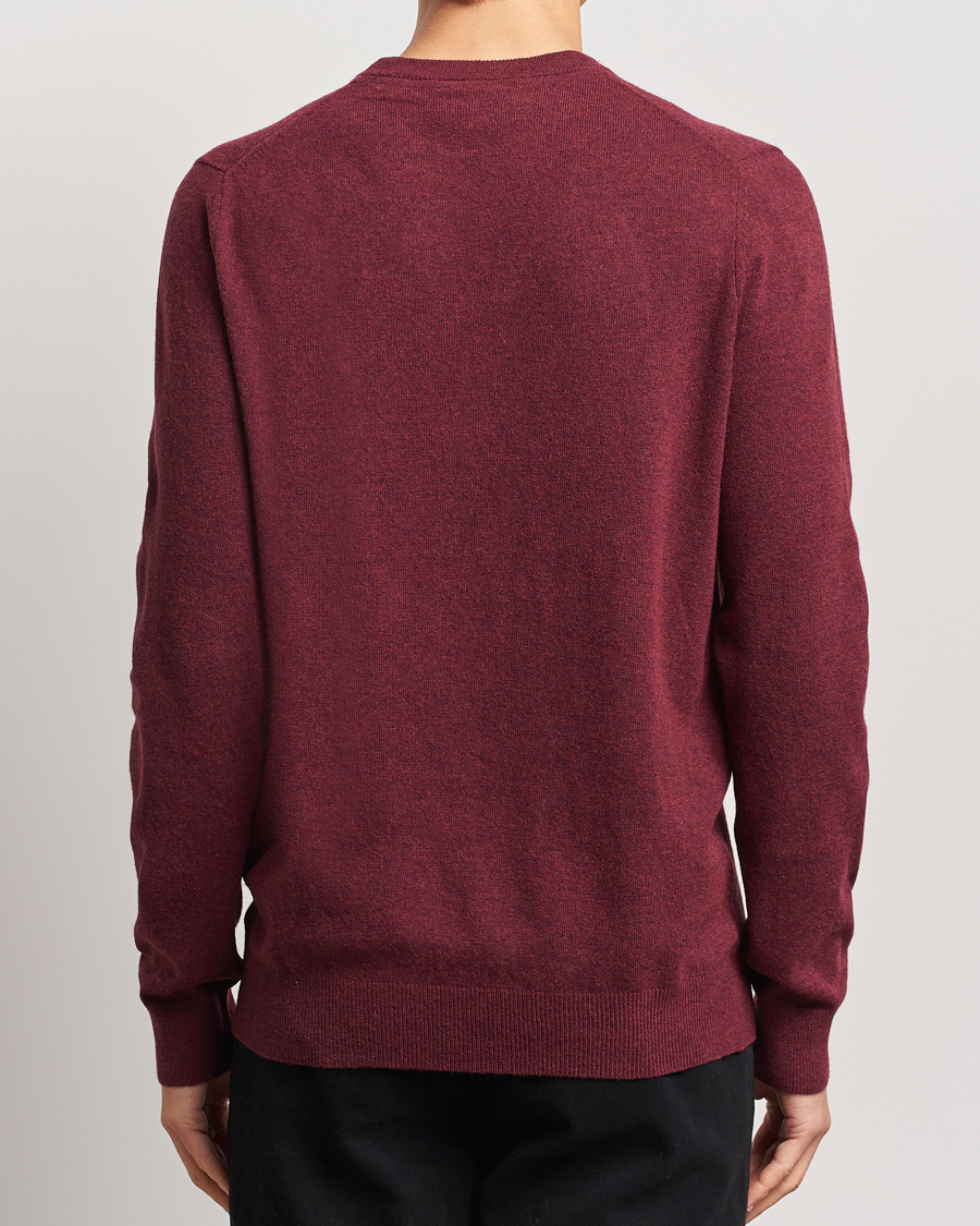 Mies | Puserot | Lyle & Scott | Lambswool Crew Neck Pullover Burgundy Marl
