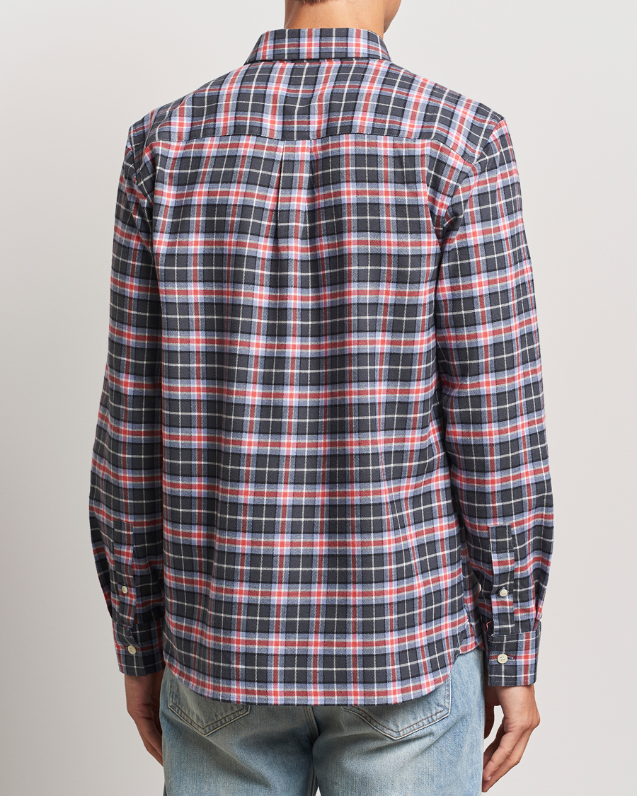 Mies | Kauluspaidat | Lyle & Scott | Checked Flannel Shirt Blue Smoke